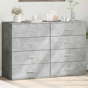 Betongraue Sideboards, 2er Set