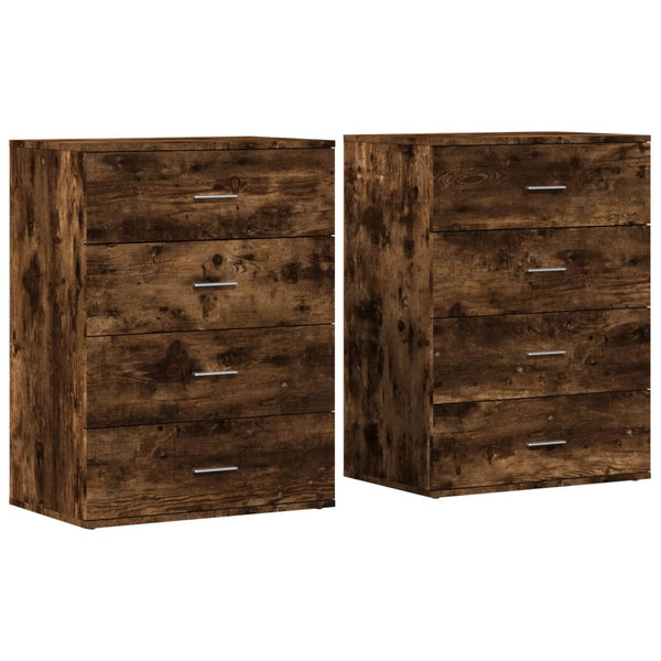 Sideboards 2er Set Räuchereiche 60x39x80cm