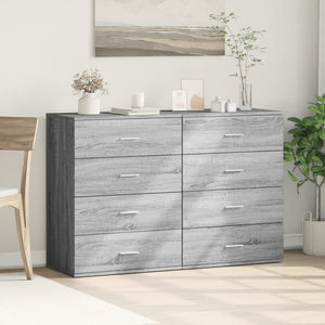 Sideboards 2er Set Grau Sonoma 60x39x80 cm