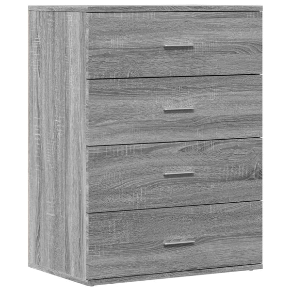 Sideboards 2er Set Grau Sonoma 60x39x80 cm