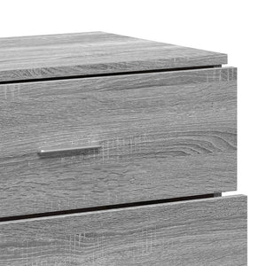 Sideboards 2er Set Grau Sonoma 60x39x80 cm