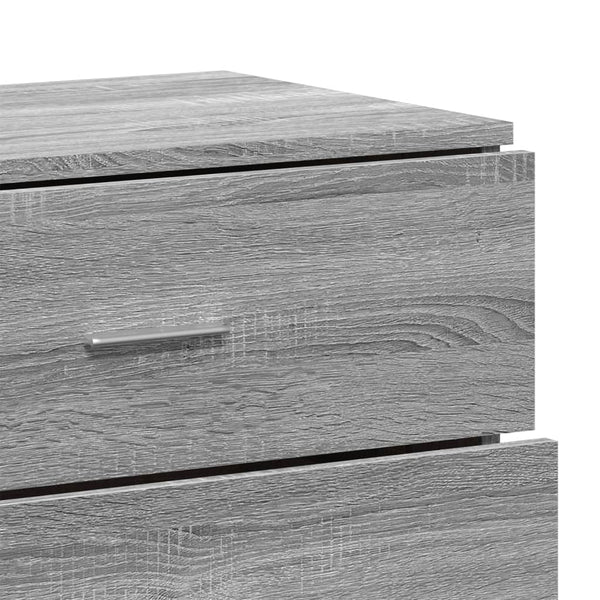 Sideboards 2er Set Grau Sonoma 60x39x80 cm