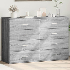 Sideboards 2er Set Grau Sonoma 60x39x80 cm