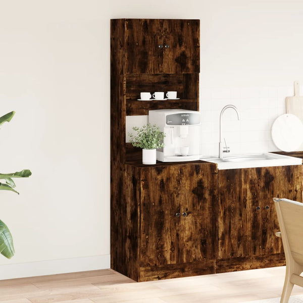vidaXL Armoire de cuisine chêne fumé 60x50x180 cm Bois d'ingénierie