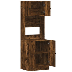 vidaXL Armoire de cuisine chêne fumé 60x50x180 cm Bois d'ingénierie