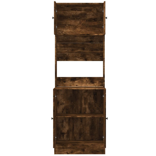 vidaXL Armoire de cuisine chêne fumé 60x50x180 cm Bois d'ingénierie