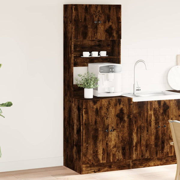 vidaXL Armoire de cuisine chêne fumé 60x50x180 cm Bois d'ingénierie