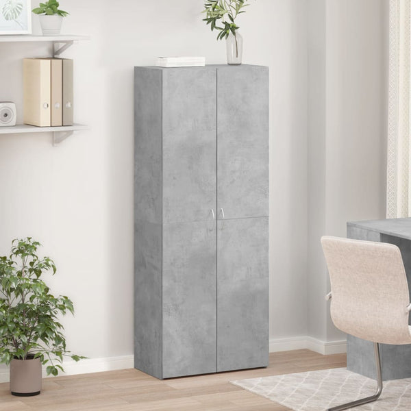 Betongrauer Aktenschrank 60x32x153 cm