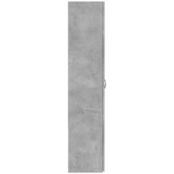 Betongrauer Aktenschrank 60x32x153 cm