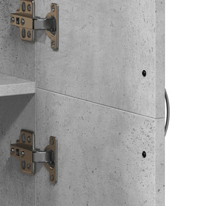 Betongrauer Aktenschrank 60x32x153 cm