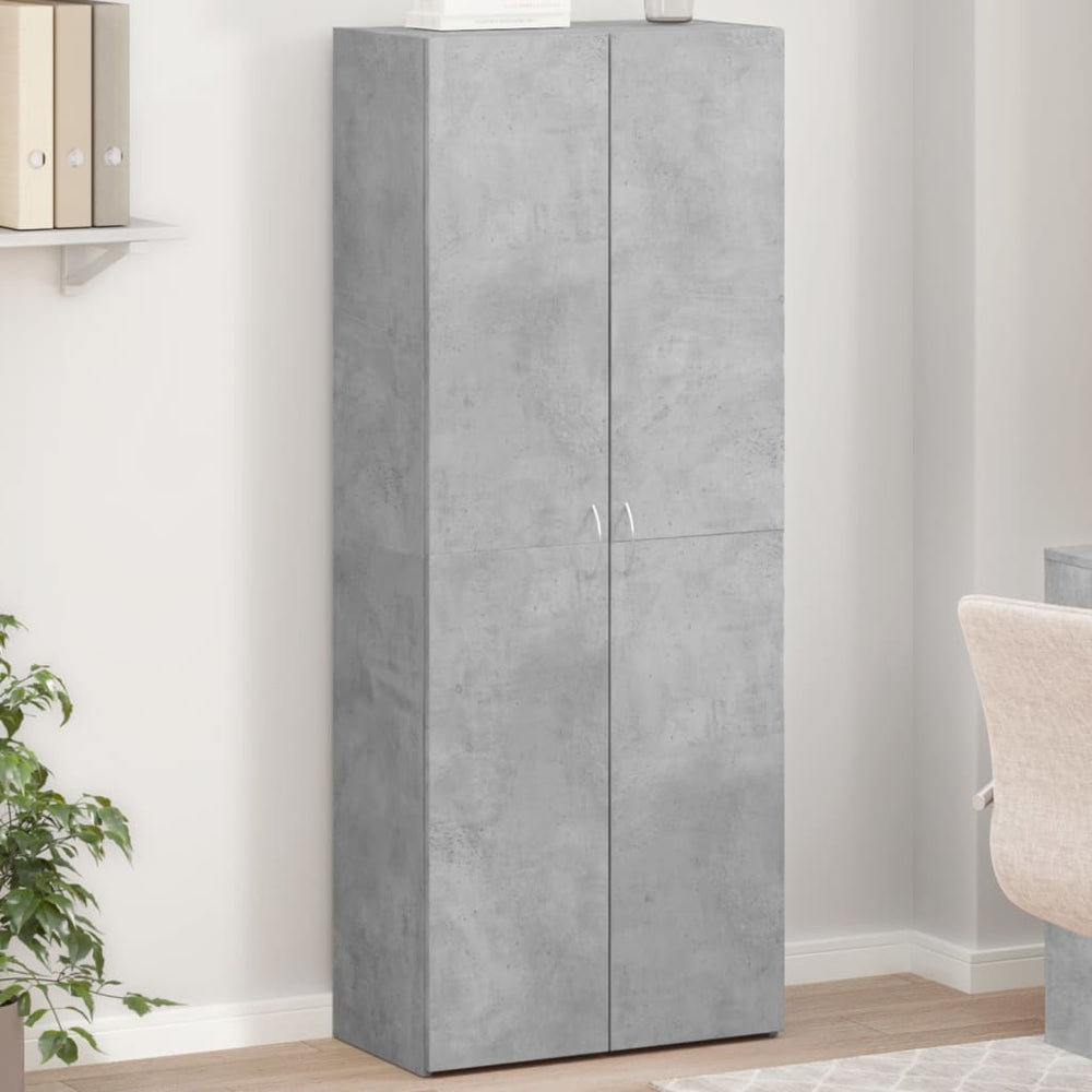 Betongrauer Aktenschrank 60x32x153 cm