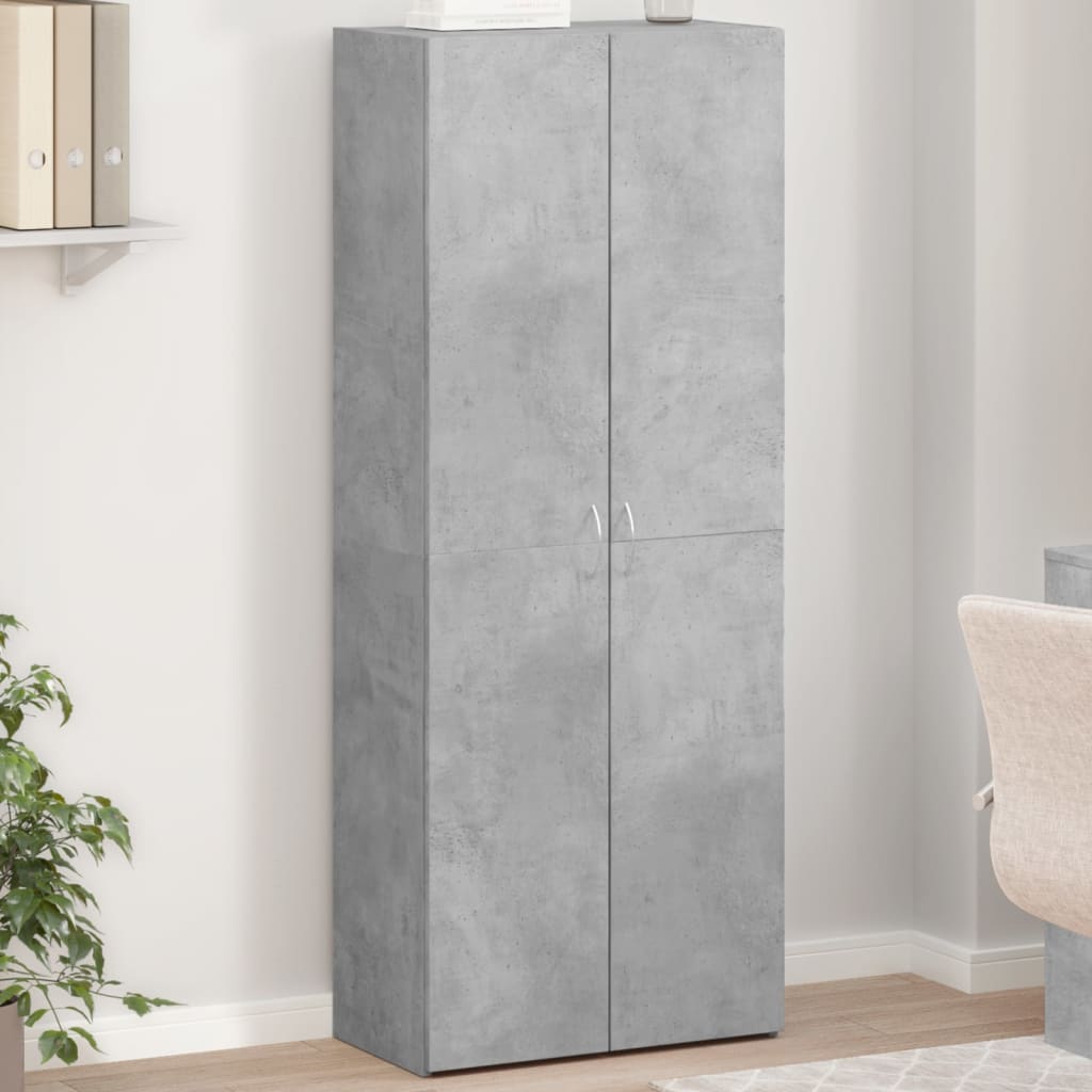Betongrauer Aktenschrank 60x32x153 cm