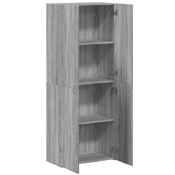 Grauer Aktenschrank Sonoma 60x32x153 cm