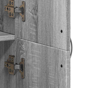 Grauer Aktenschrank Sonoma 60x32x153 cm