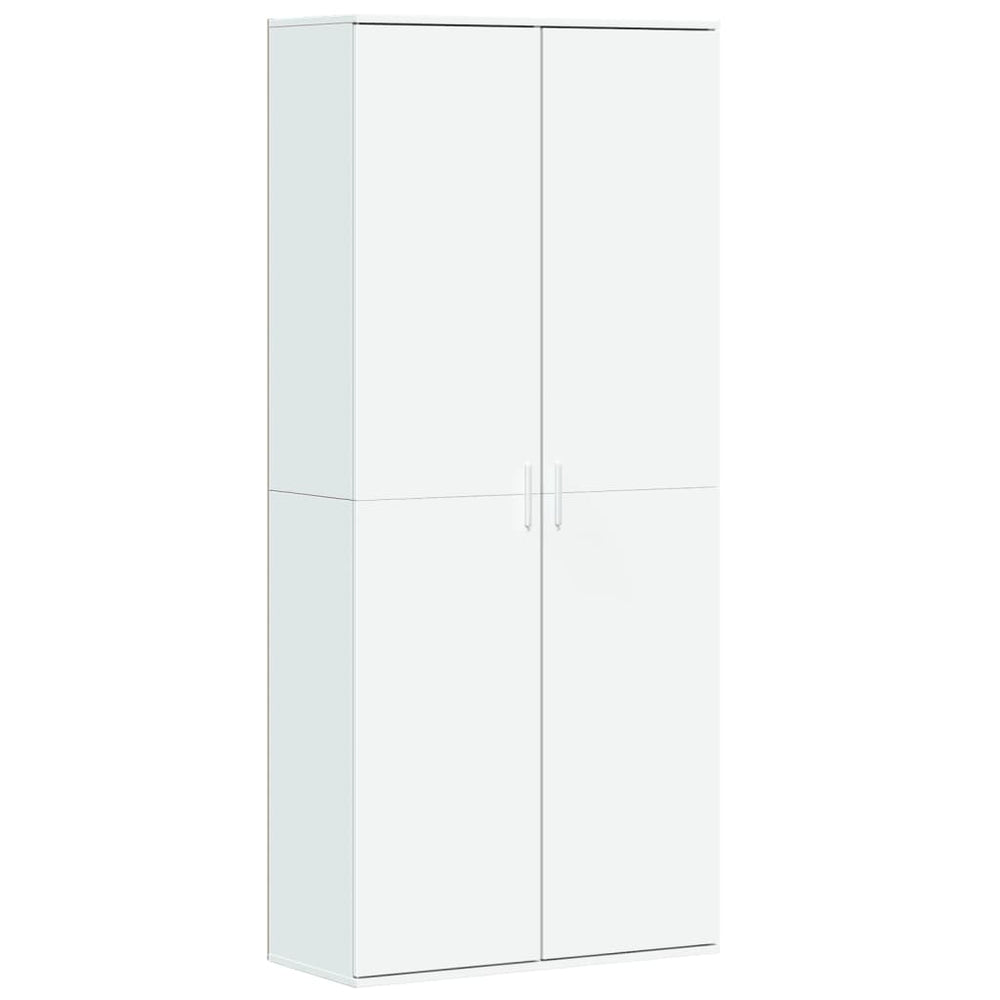 Highboard Weiß 80x35x180 cm