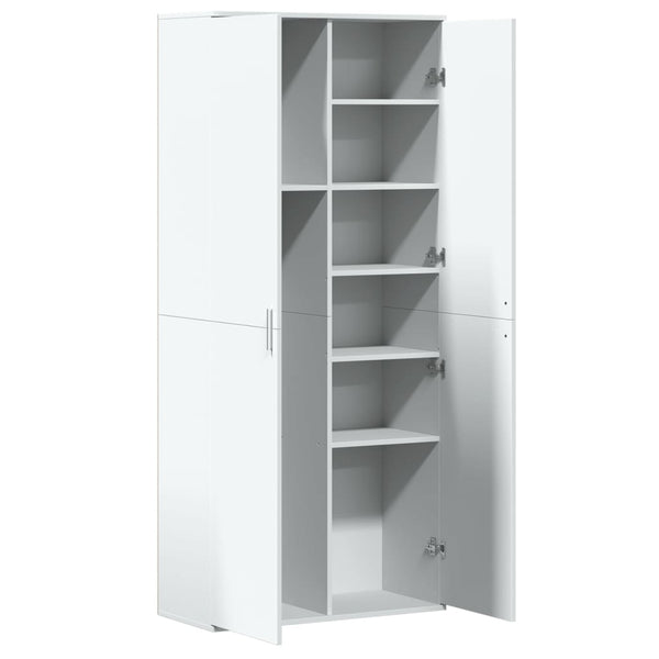 Highboard Weiß 80x35x180 cm
