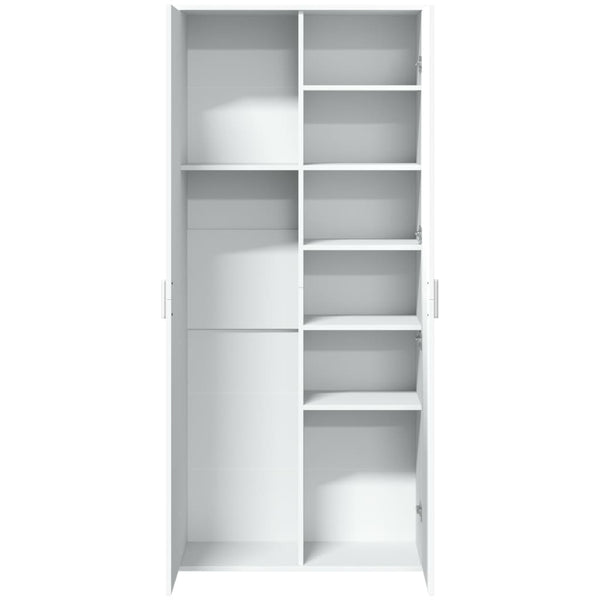 Highboard Weiß 80x35x180 cm