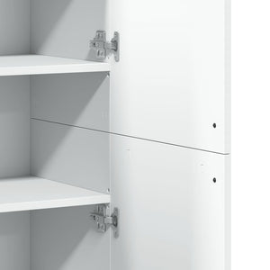 Highboard Weiß 80x35x180 cm
