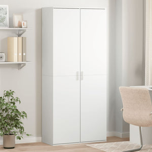 Highboard Weiß 80x35x180 cm