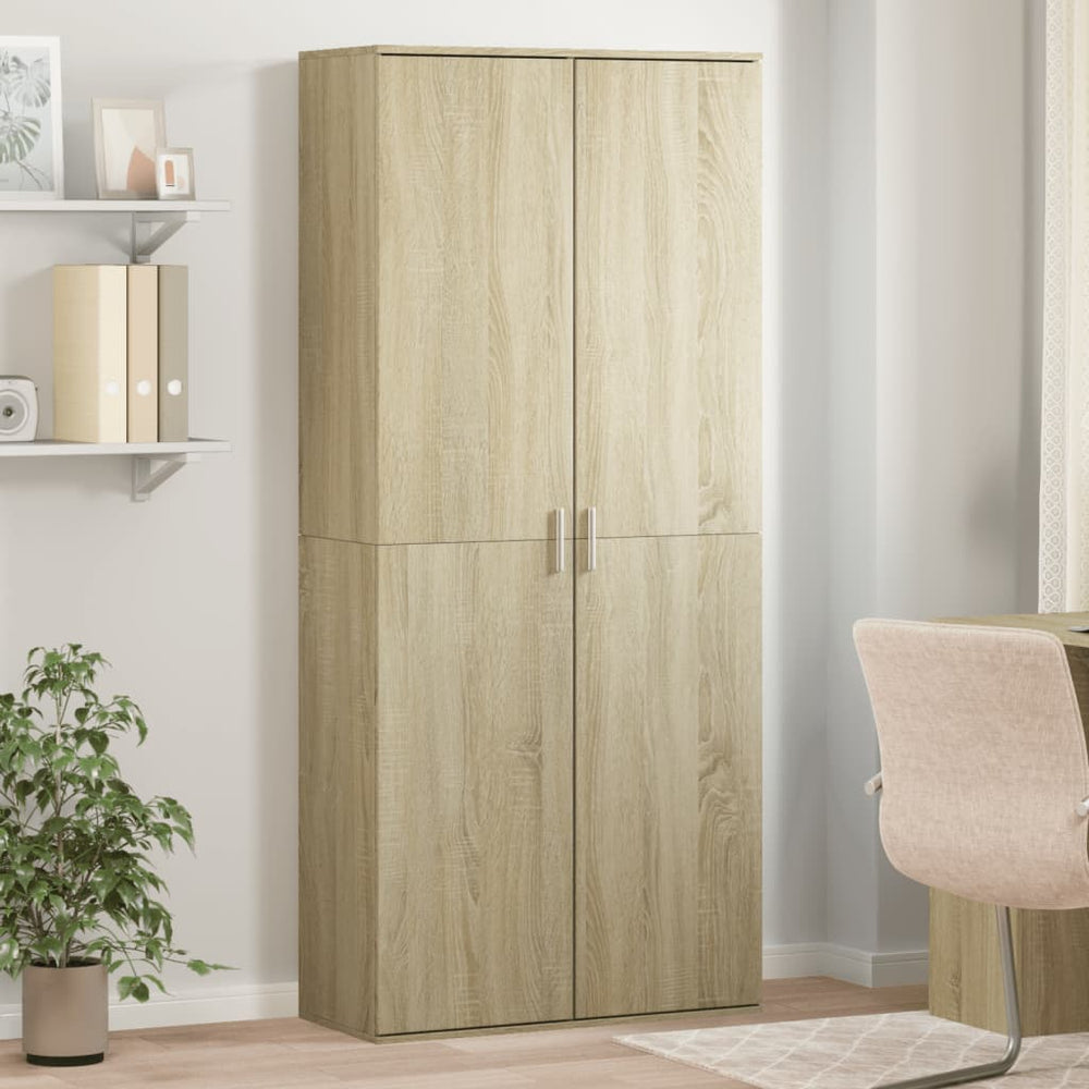 Highboard Sonoma-Eiche 80x35x180 cm