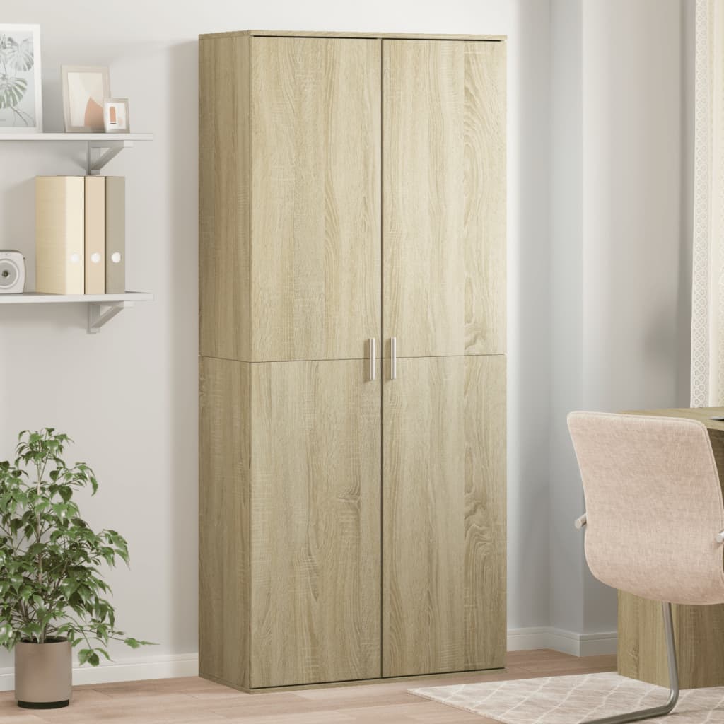 Highboard Sonoma-Eiche 80x35x180 cm