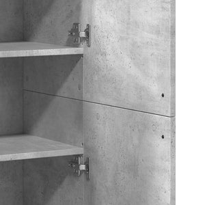Highboard Betongrau 80x35x180 cm