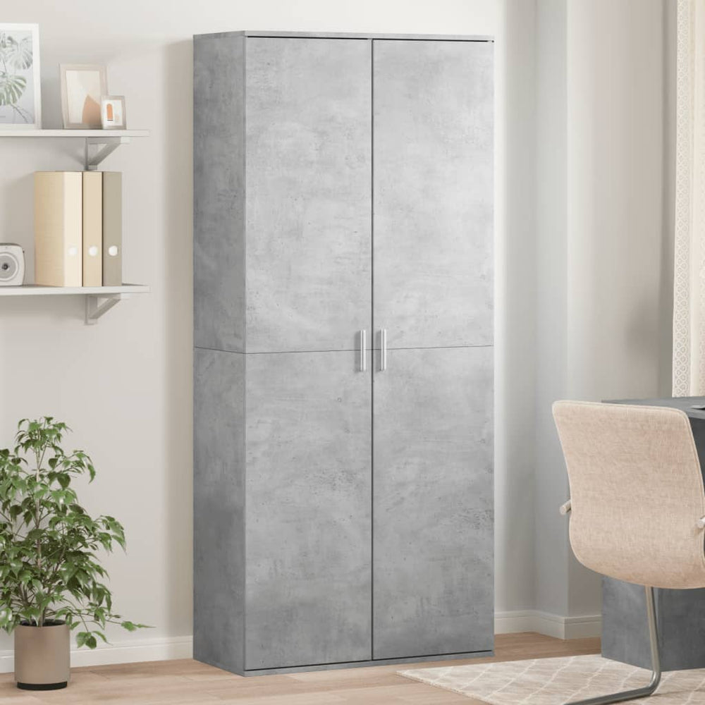 Highboard Betongrau 80x35x180 cm