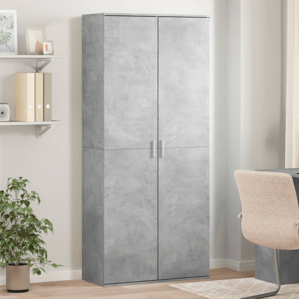 Highboard Betongrau 80x35x180 cm
