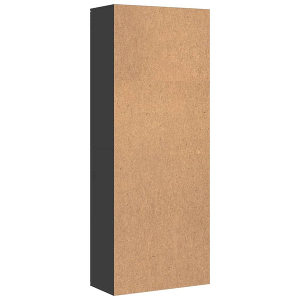 Highboard Schwarz 70x35x180 cm