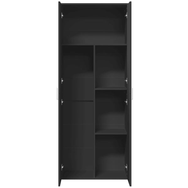 Highboard Schwarz 70x35x180 cm