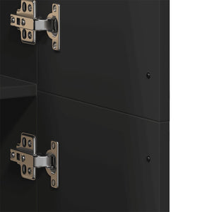 Highboard Schwarz 70x35x180 cm