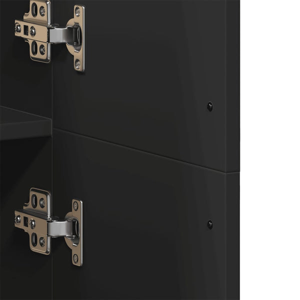 Highboard Schwarz 70x35x180 cm