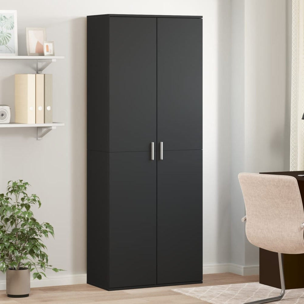 Highboard Schwarz 70x35x180 cm