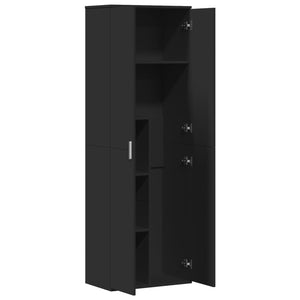 Highboard Schwarz 60x35x180 cm