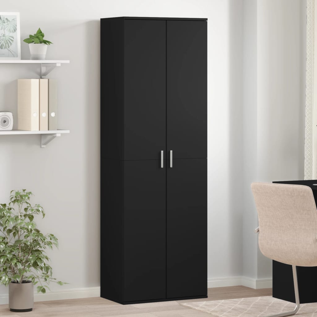 Highboard Schwarz 60x35x180 cm