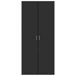 Schuhschrank Schwarz, 80 cm