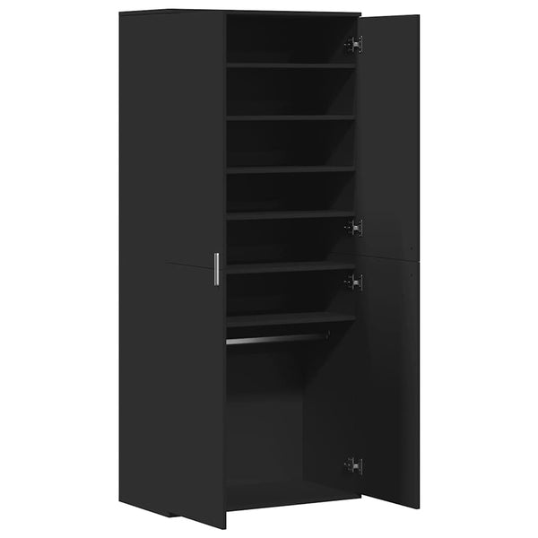 Schuhschrank Schwarz, 80 cm
