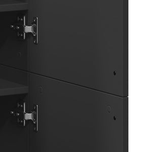 Schuhschrank Schwarz, 80 cm