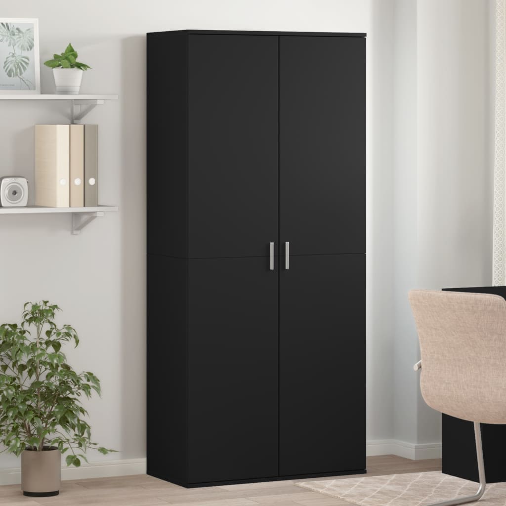 Schuhschrank Schwarz, 80 cm