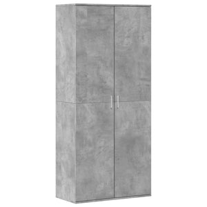 Betongrauer Schuhschrank 80x39x178 cm