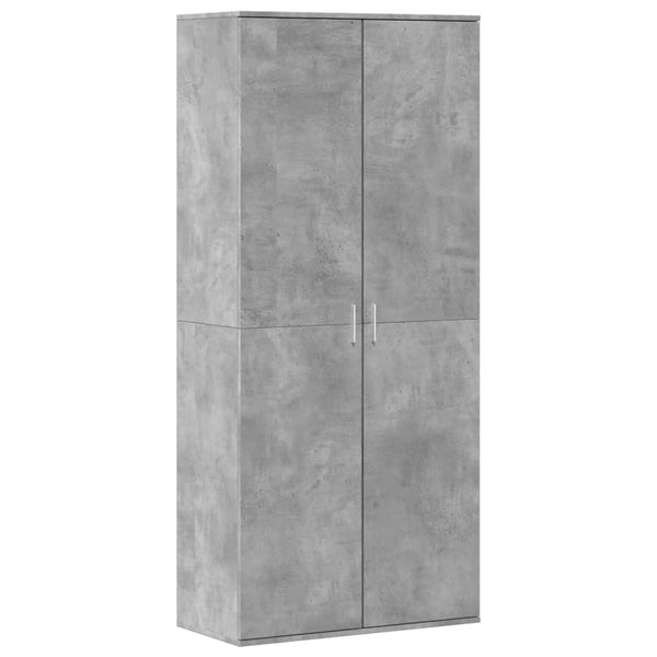 Betongrauer Schuhschrank 80x39x178 cm