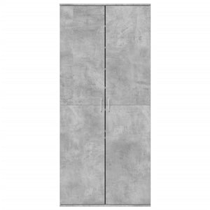 Betongrauer Schuhschrank 80x39x178 cm