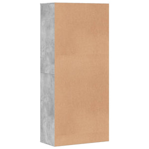 Betongrauer Schuhschrank 80x39x178 cm