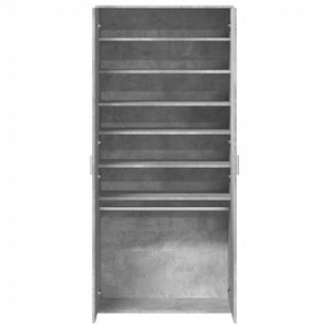 Betongrauer Schuhschrank 80x39x178 cm