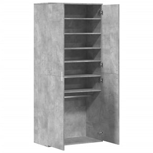 Betongrauer Schuhschrank 80x39x178 cm