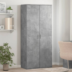 Betongrauer Schuhschrank 80x39x178 cm