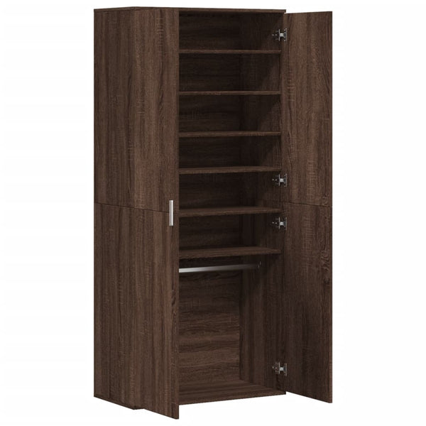 Schuhschrank Braun Eichenoptik 80x178 cm