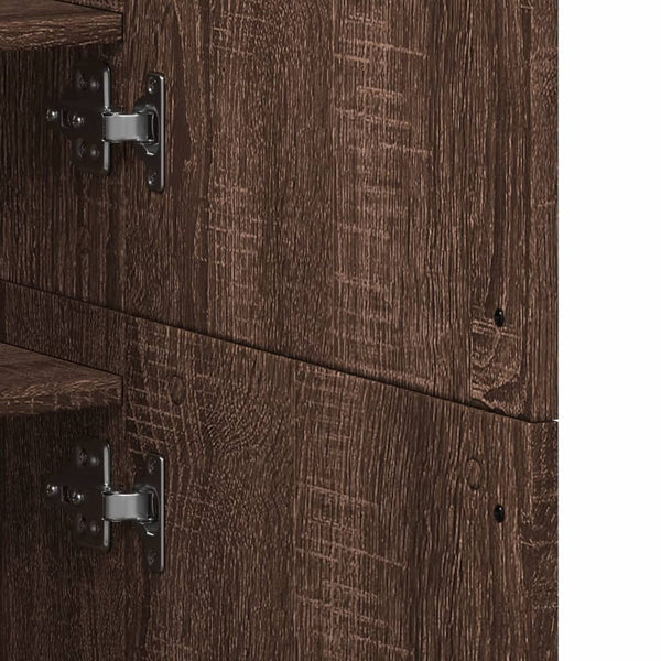 Schuhschrank Braun Eichenoptik 80x178 cm