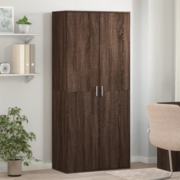 Schuhschrank Braun Eichenoptik 80x178 cm