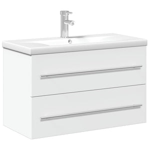 Waschbeckenunterschrank mit Waschbecken Weiß